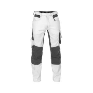 DASSY® Dynax Painters Schildersbroek met stretch en kniezakken 201019 - WIT/ANTRACIETGRIJS