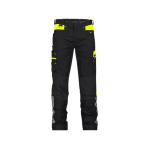 DASSY® Hong Kong Werkbroek met stretch 201099 - ZWART/FLUOGEEL