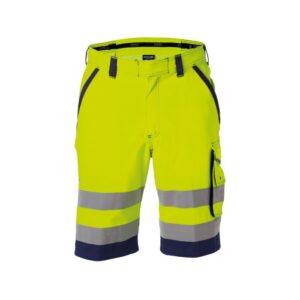 DASSY® Lucca Hoge zichtbaarheidsshort 250059 - FLUOGEEL/MARINEBLAUW