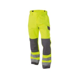 DASSY® Manchester Multinorm hoge zichtbaarheidsbroek met kniezakken 200819 - FLUOGEEL/GRAFIETGRIJS