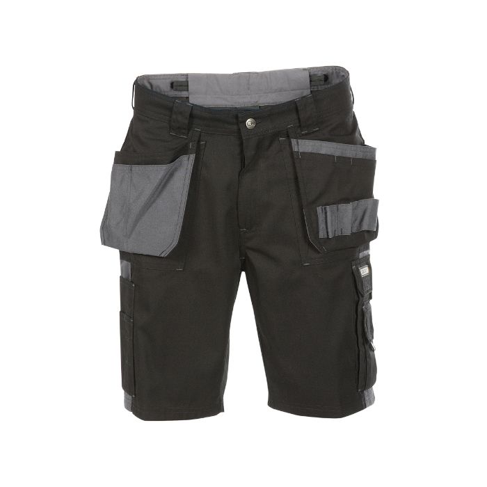 DASSY® Monza Tweekleurige holsterzakkenshort 250012 - ZWART/CEMENTGRIJS