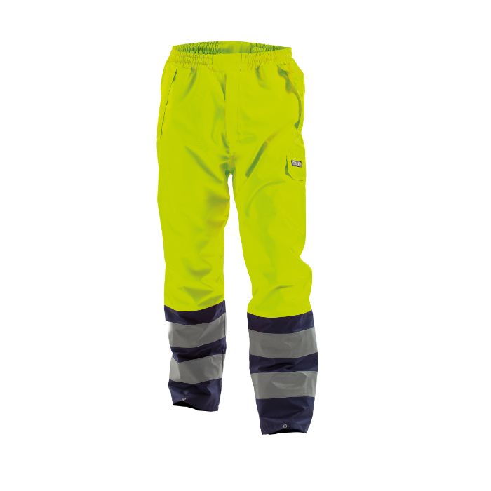 DASSY® Sola Hoge zichtbaarheidsregenbroek 200881 - FLUOGEEL/MARINEBLAUW