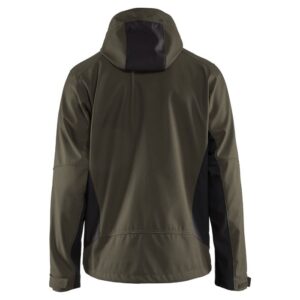 Blåkläder Softshell jack met capuchon 47532516 - Groen/Zwart