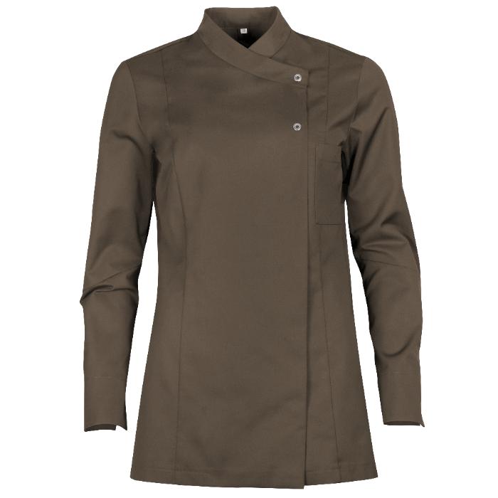 De Berkel BLANDINA -Dames koksbuis +stretch +borstzak bruin - bruin