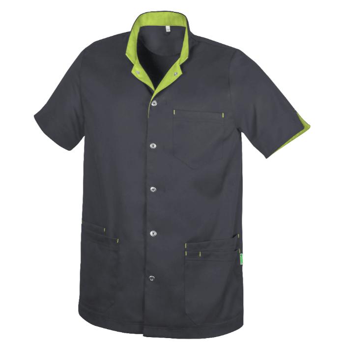De Berkel REMKO Unisex jack Tencel antraciet/anijsgroen - antraciet/anijsgroen