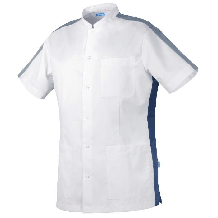 De Berkel KENT Unisex jack wit/marine - wit/marine