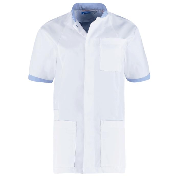 De Berkel FLORIS Unisex jack wit/lichtblauw - wit/lichtblauw