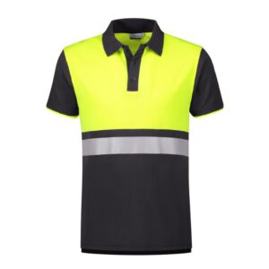 SANTINO Poloshirt Hamburg - Graphite / Fluor Yellow