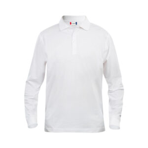 Clique Basic Polo L/S Junior 28233 - wit