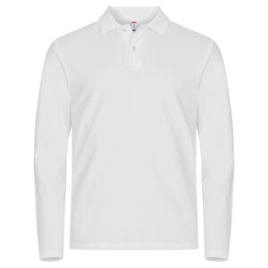 Clique Stretch Premium Polo L/S 28262 - wit