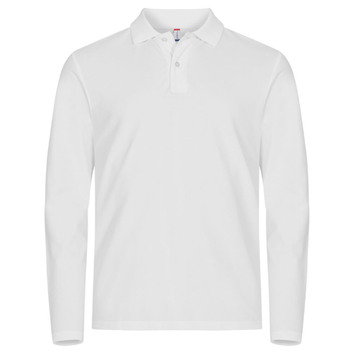 Clique Stretch Premium Polo L/S 28262 - wit