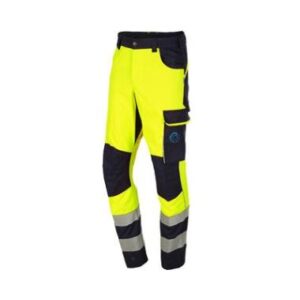 Sioen 083V Turup broek - fluo geel/marineblauw