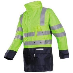 Sioen 3073 Winseler parka - fluo geel/marineblauw