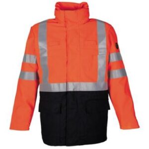 HAVEP 40001 parka - fluo oranje/marineblauw