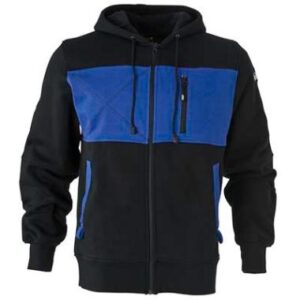HAVEP 10023 hooded sweater - zwart/korenblauw