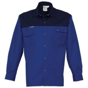 HAVEP 1569 overhemd - korenblauw/marineblauw