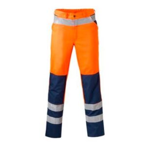 HAVEP 8410 broek - fluo oranje/marineblauw