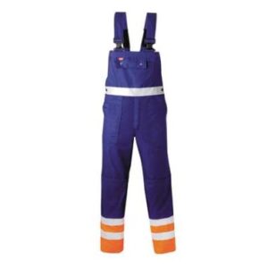 HAVEP 2414 Amerikaanse overall - marineblauw/fluo oranje