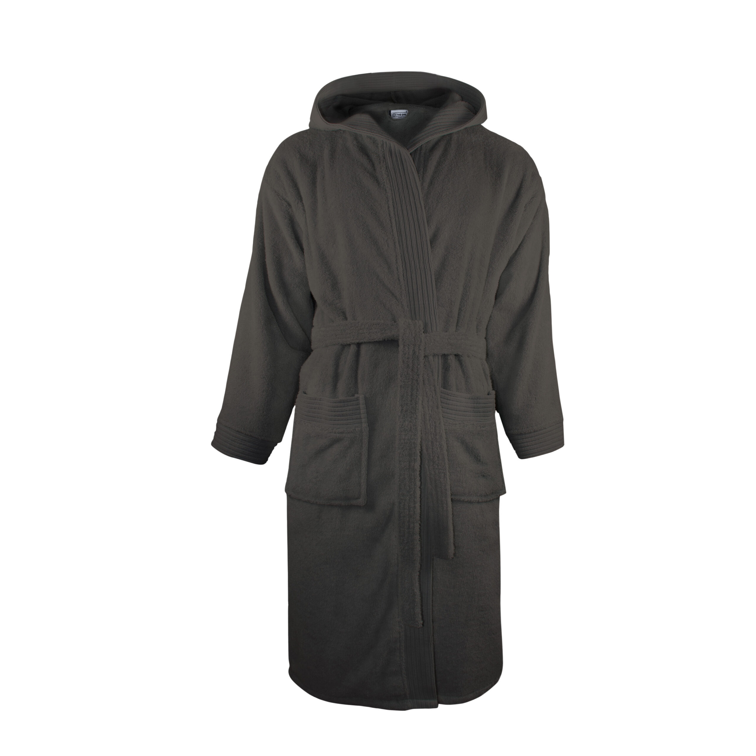 The one Badjas Hooded T1-BH borduren - Anthracite