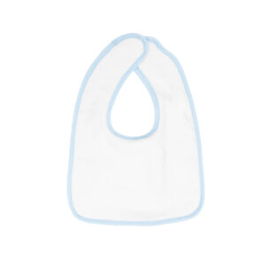 The one Baby slabbetje 26 x 37 cm T1-BIB borduren - White/Light Blue