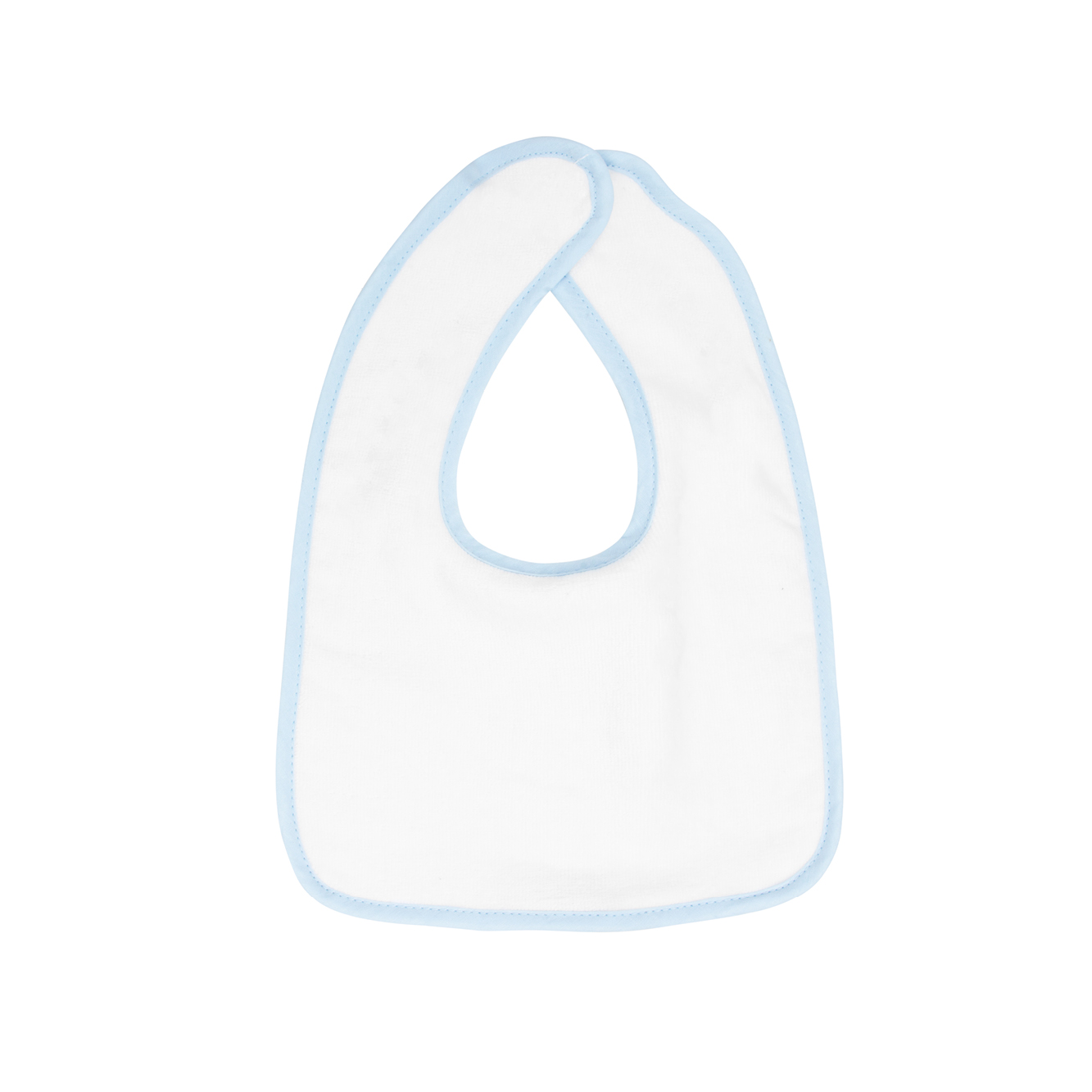 The one Baby slabbetje 26 x 37 cm T1-BIB borduren - White/Light Blue
