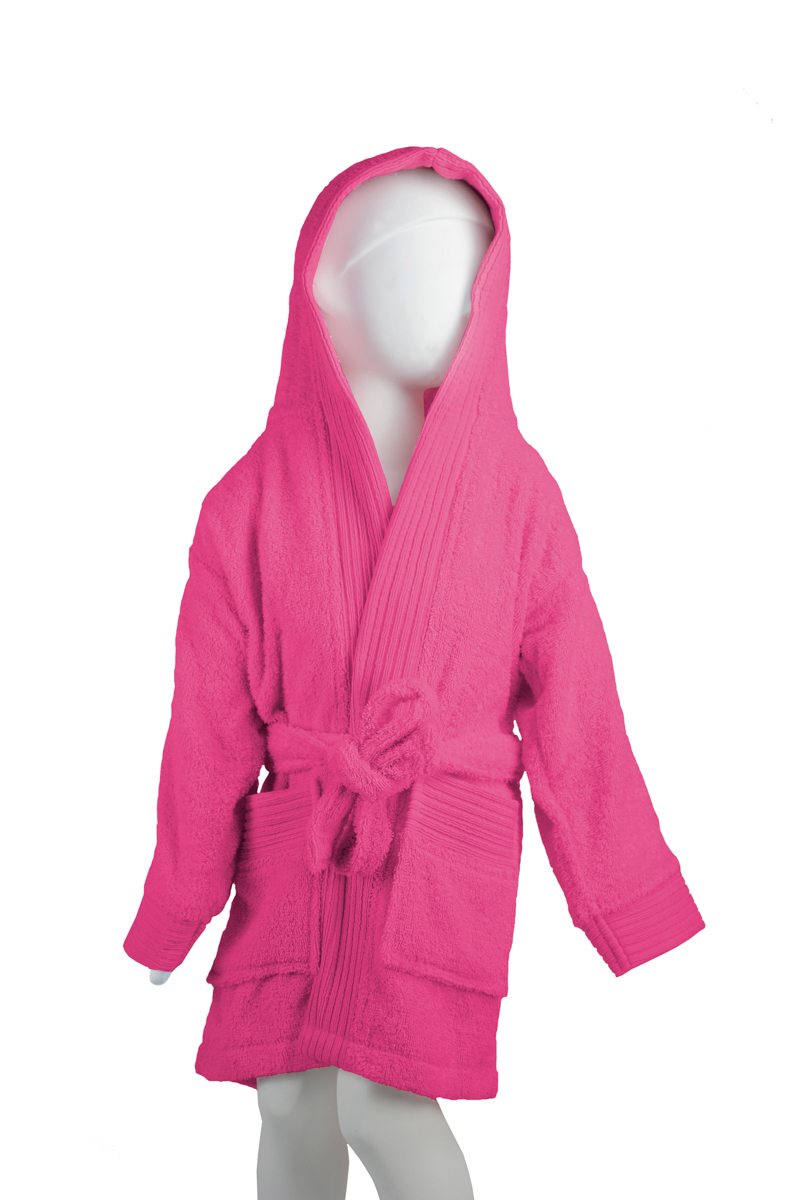 The one Kinderbadjas T1-Bkids borduren - Magenta