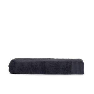 The one Luxe Strandhanddoek 100 x 180 cm T1-Deluxe100 borduren - Anthracite