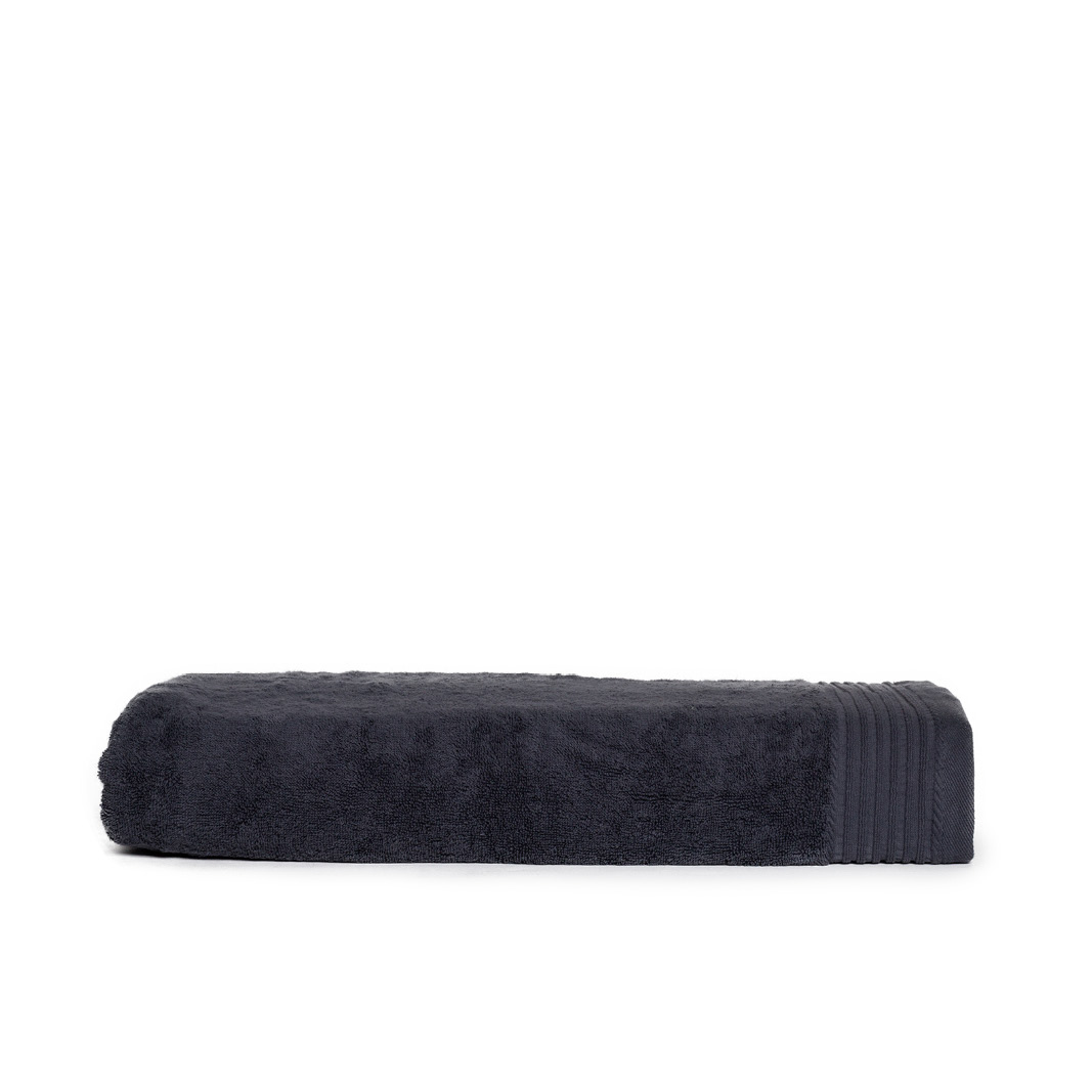 The one Luxe Strandhanddoek 100 x 180 cm T1-Deluxe100 borduren - Anthracite