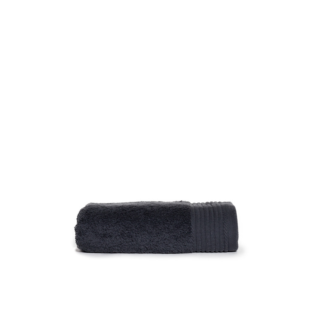 The one Luxe Handdoek 50 50 x 100 cm T1-Deluxe50 borduren - Anthracite