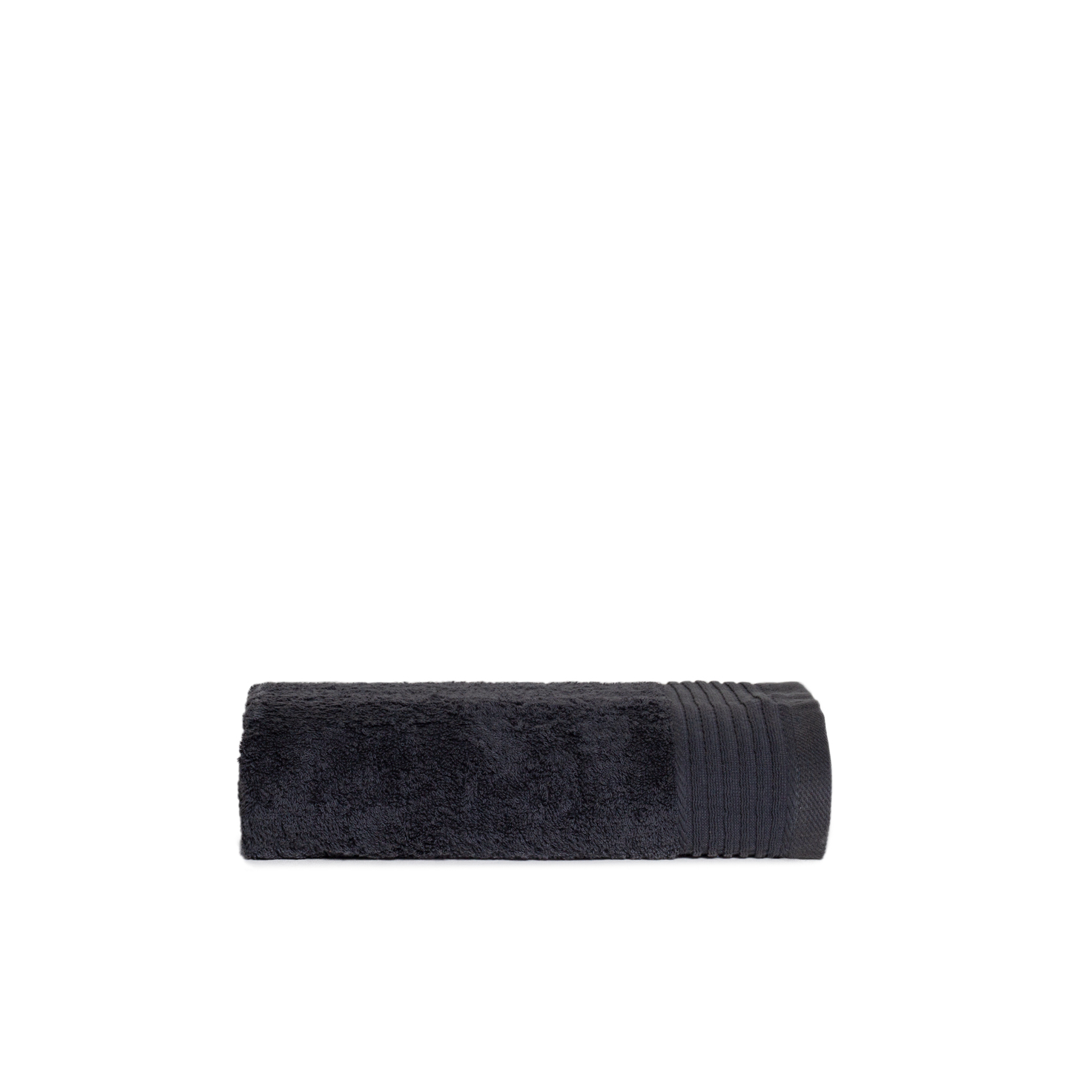 The one Luxe Handdoek 60 60 x 110 cm T1-Deluxe60 borduren - Anthracite