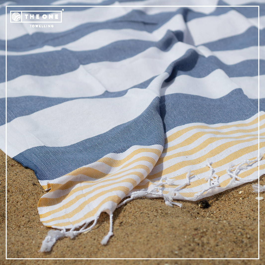 The one Hamam Marine 100 x 180 cm T1-Hammarine borduren
