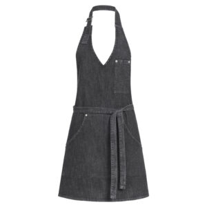 Greiff D halterschort denim 70x61 cm 44116-6900 - denim zwart