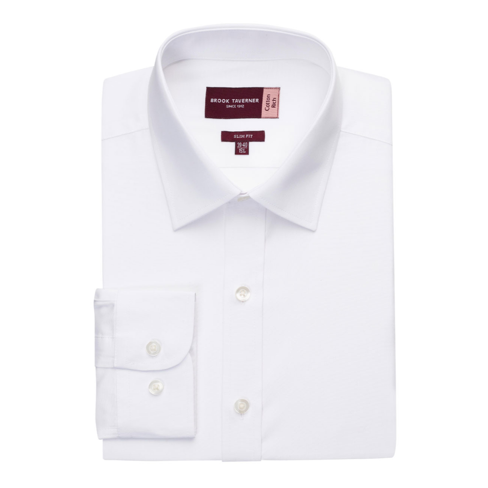 Brook Taverner Alba Men's L/S Shirt 7640 - White