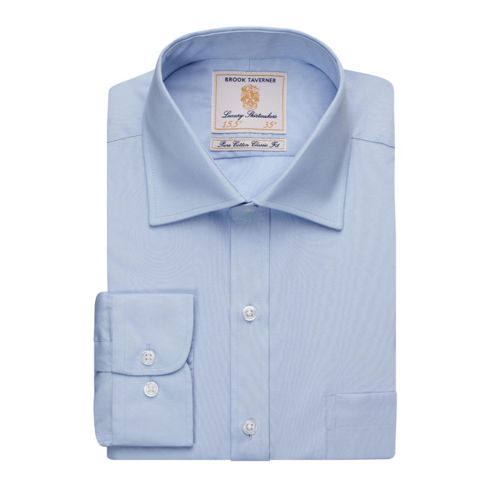 Brook Taverner Cheadle Men's L/S Shirt 7641 - Blue Pop