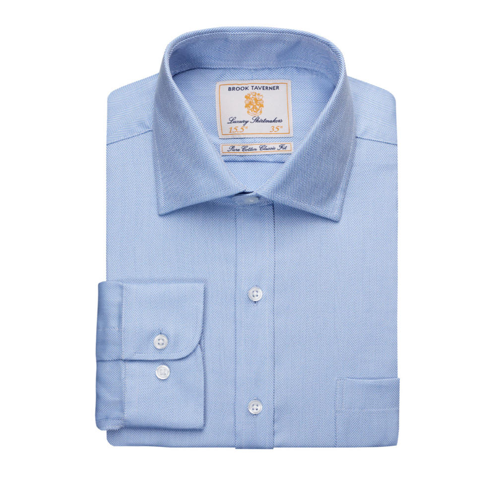 Brook Taverner Altare Men's L/S Shirt 7655 - Blue H/B
