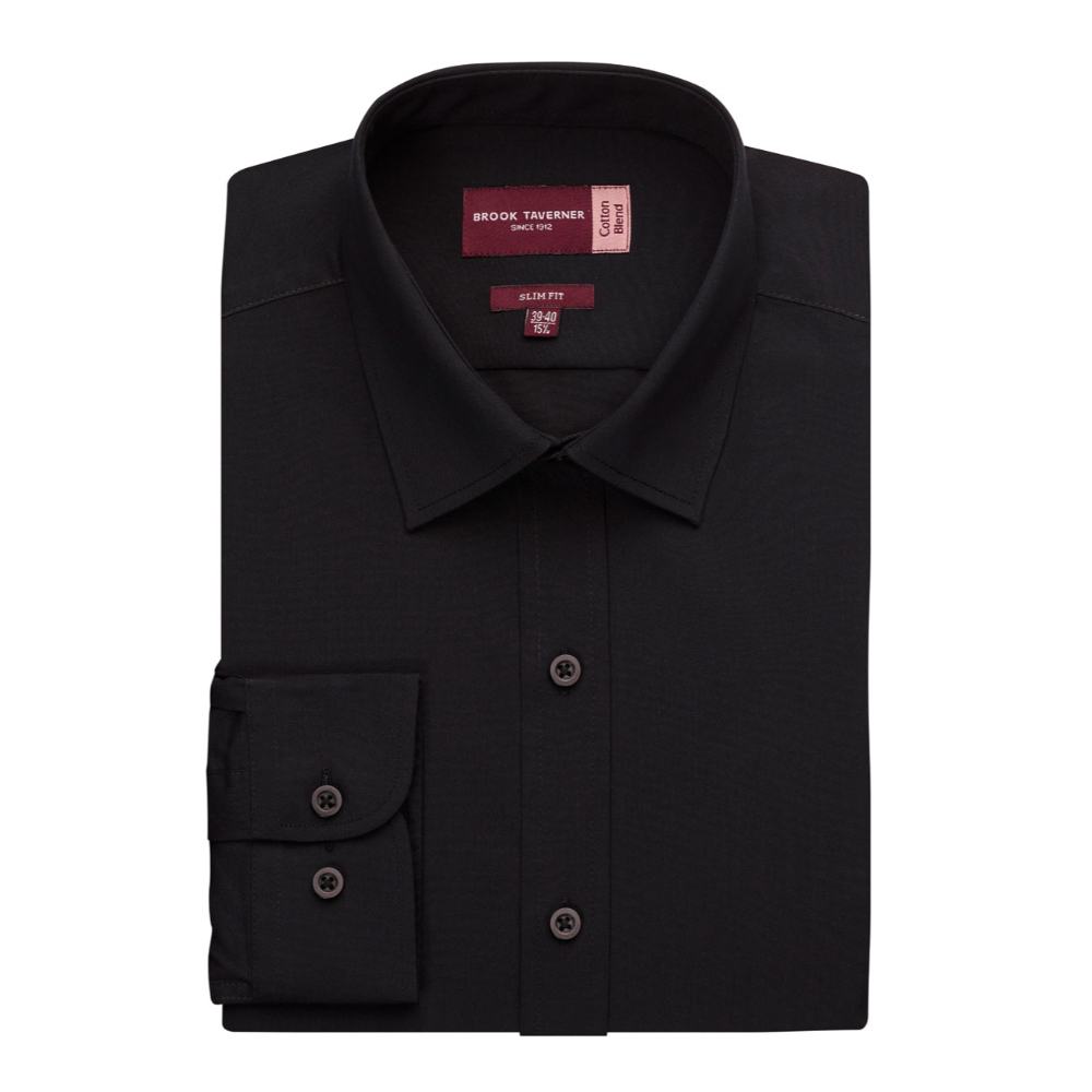 Brook Taverner Pisa Men's L/S Shirt 7721 - Black