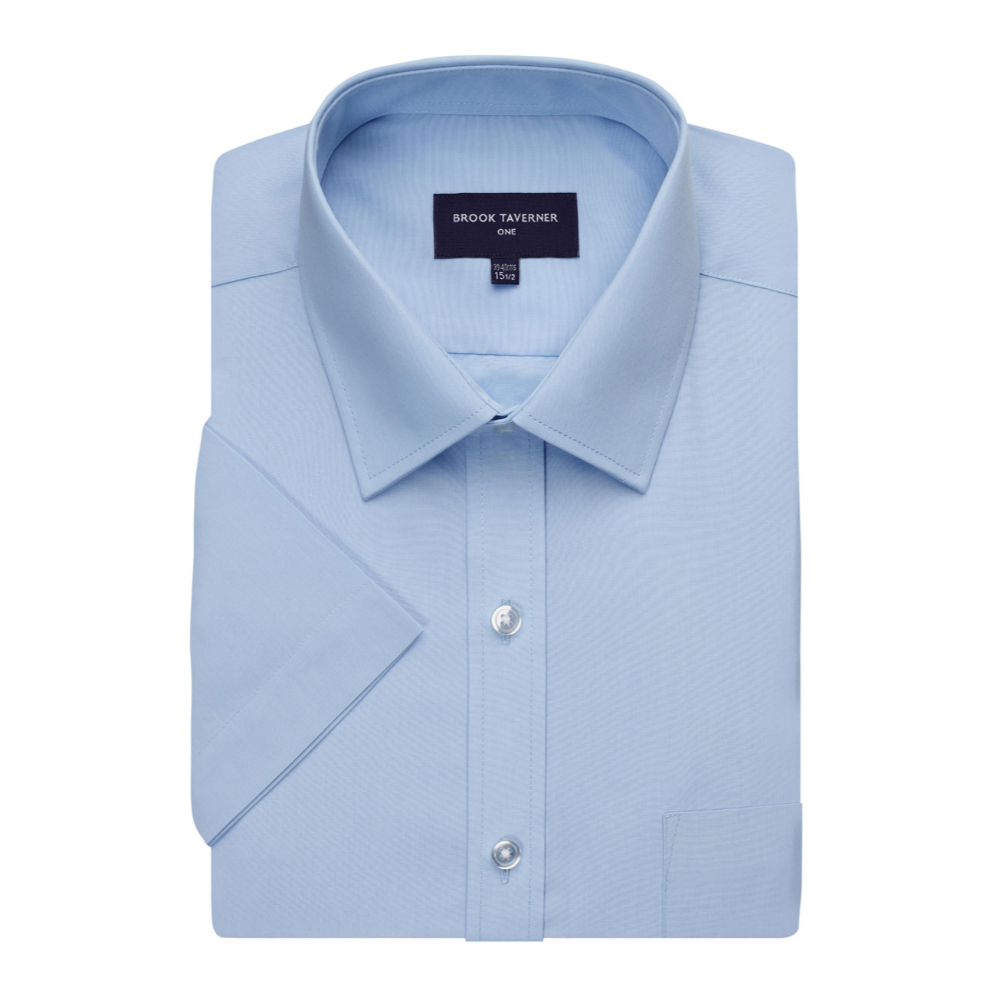 Brook Taverner Vesta Men's S/S Shirt 7743 - Blue