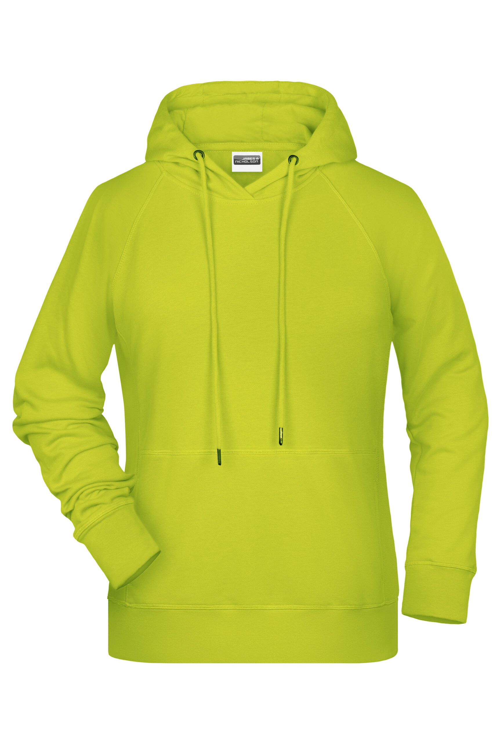 James & Nicholson Ladies' Hoody 8023 - acid-yellow