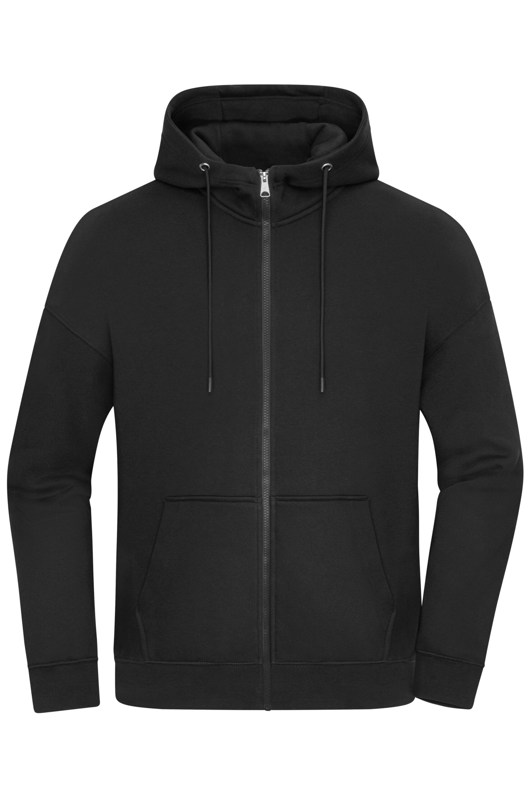James & Nicholson Oversized Hooded Jacket UNISEX 8043 - black