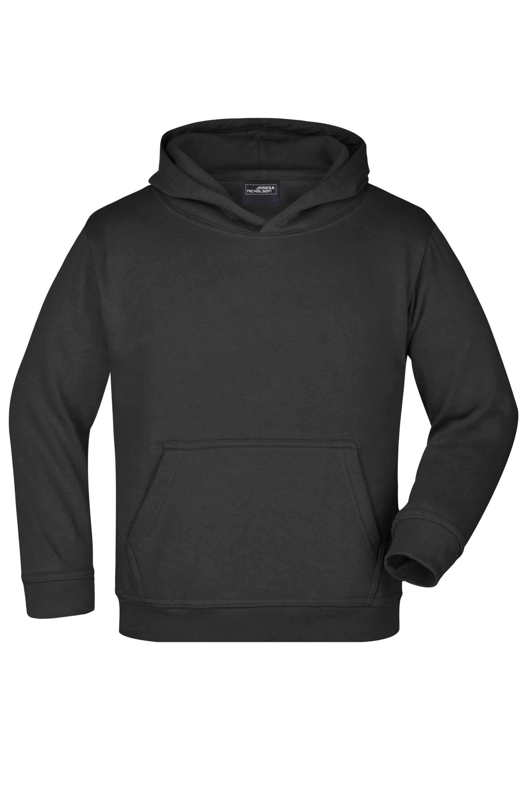James & Nicholson Hooded Sweat Junior JN047K - black