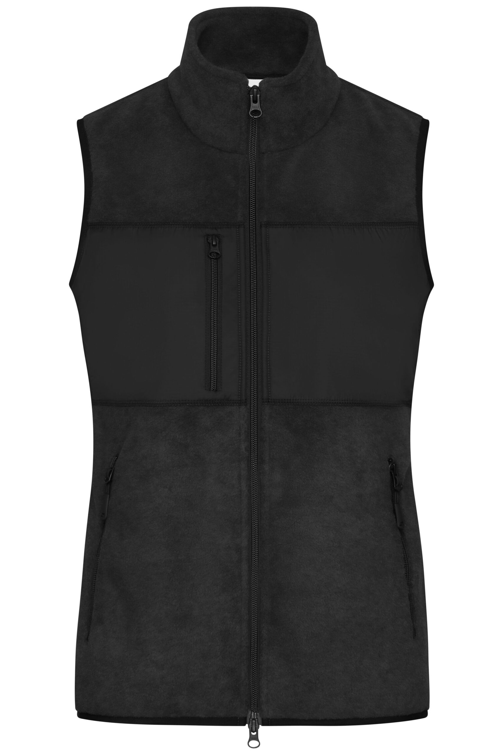 James & Nicholson Ladies' Fleece Vest JN1309 - black/black