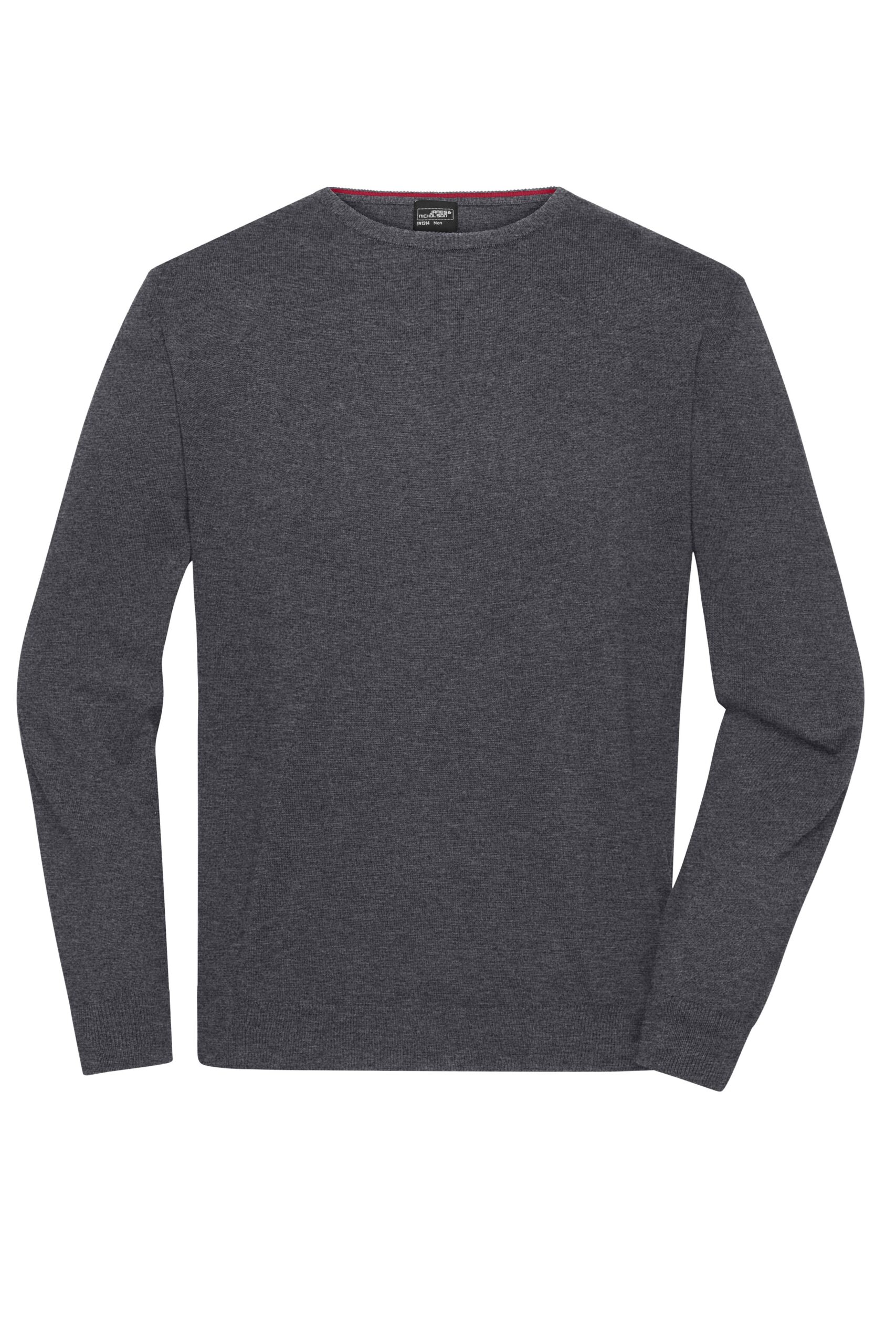 James & Nicholson Men's Round-Neck Pullover JN1314 - anthracite-melange