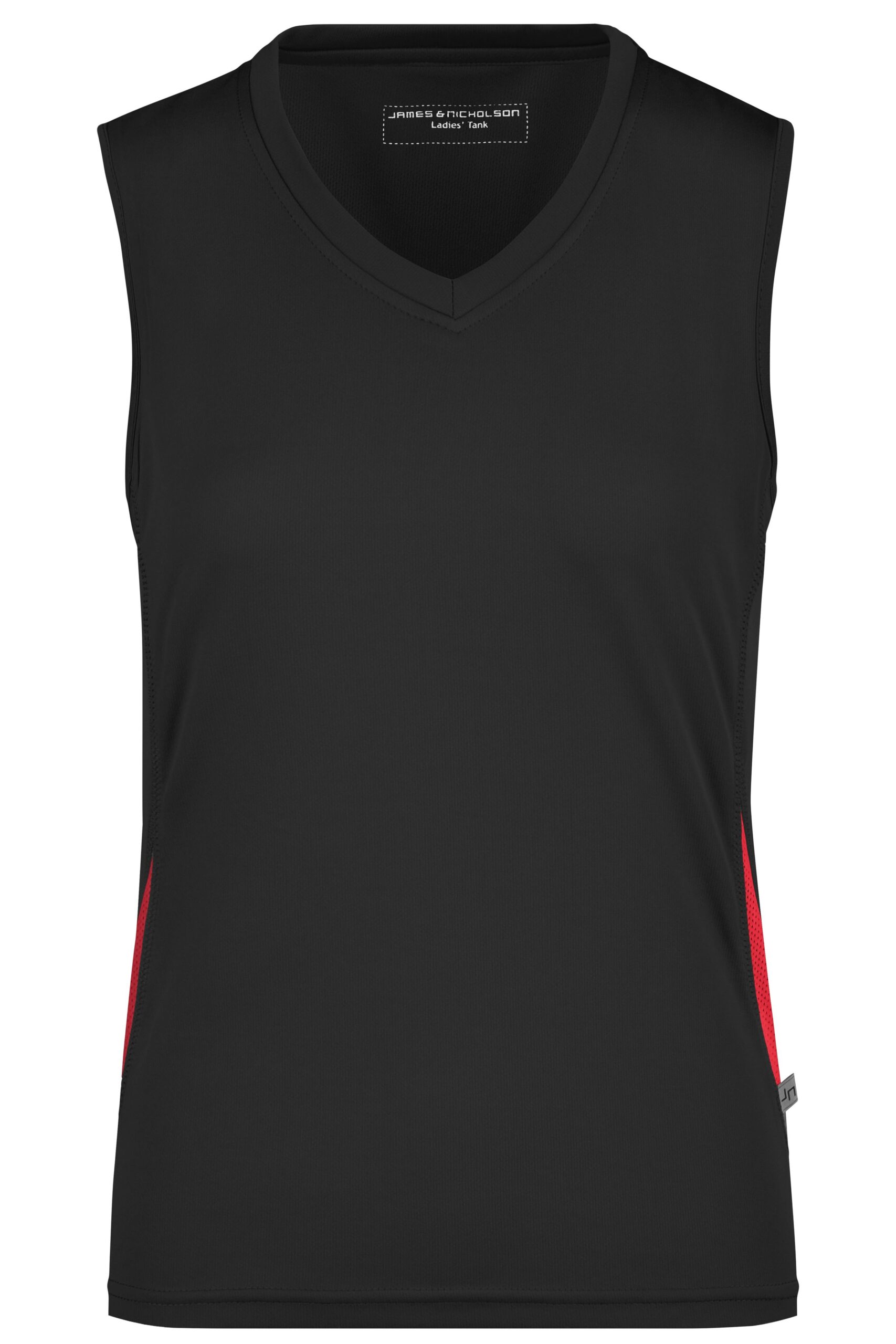 James & Nicholson Ladies' Running Tank JN315 - black/red