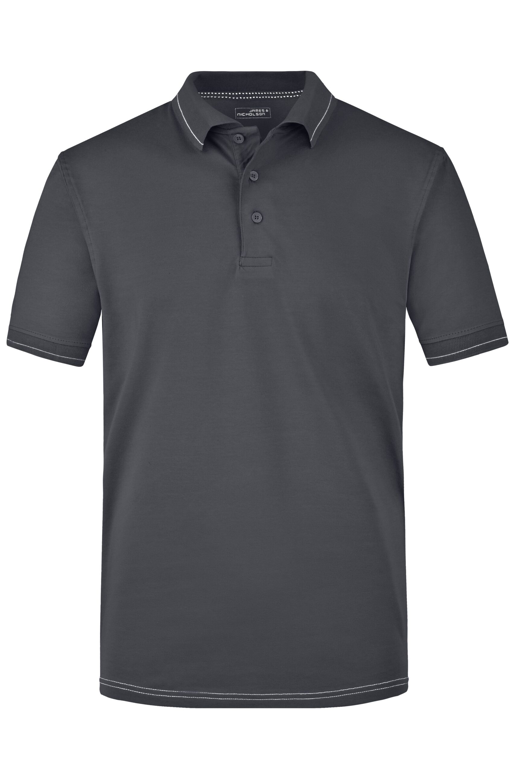 James & Nicholson Men's Elastic Polo JN569 - graphite/white