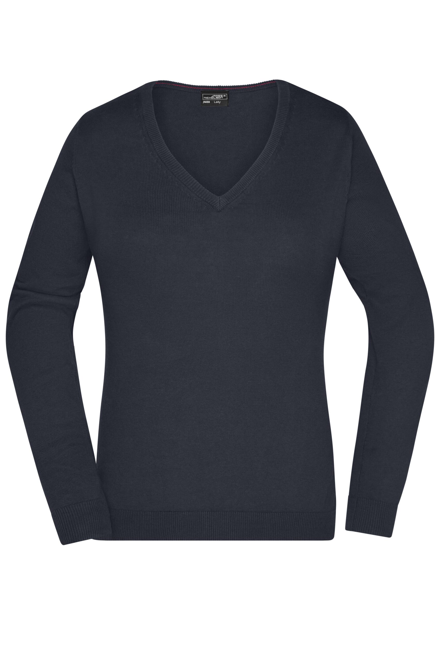 James & Nicholson Ladies' V-Neck Pullover JN658 - black