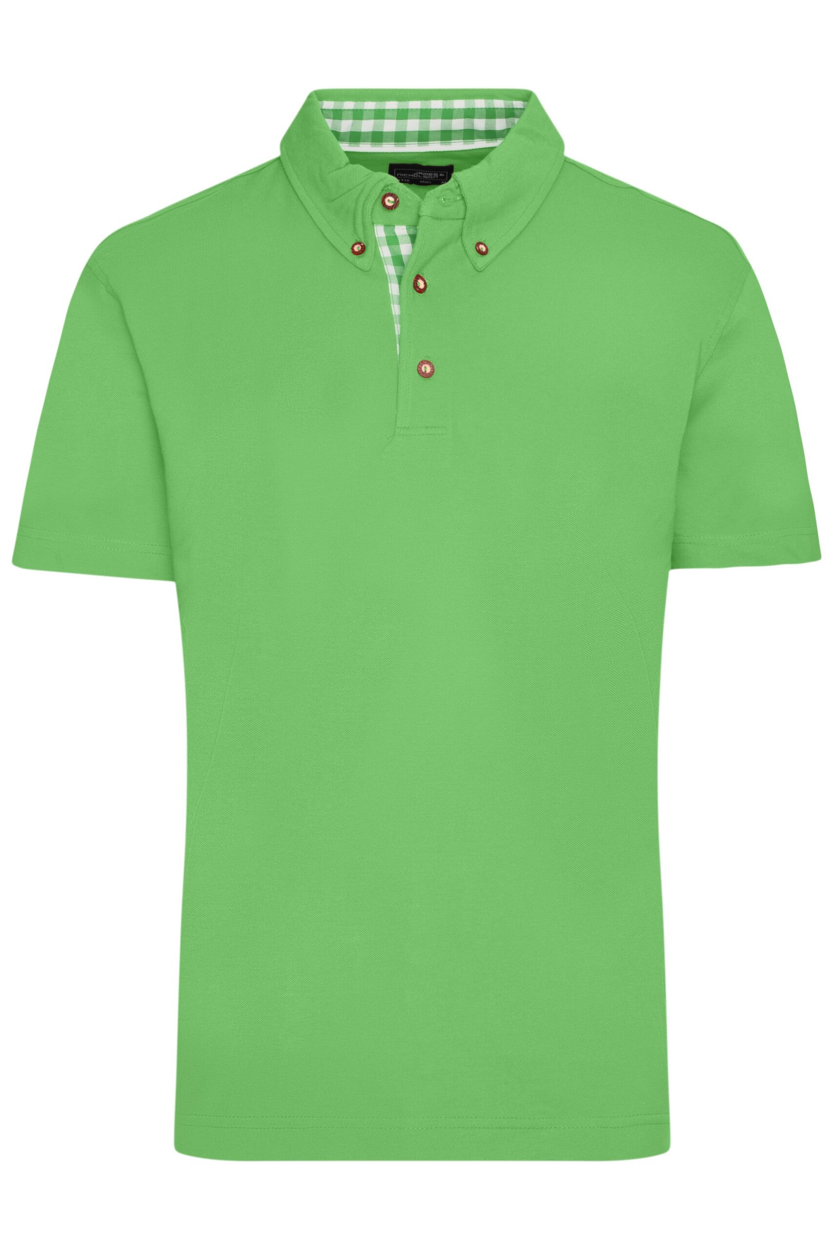 James & Nicholson Men's Traditional Polo JN716 - lime-green/lime-green-white