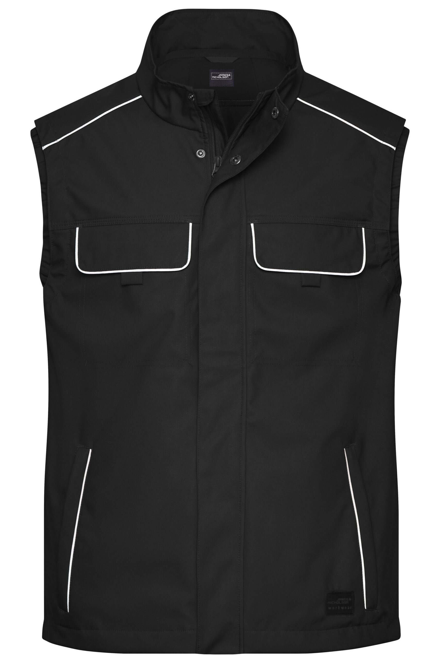 James & Nicholson Workwear Softshell Light Vest - SOLID - JN881 - black