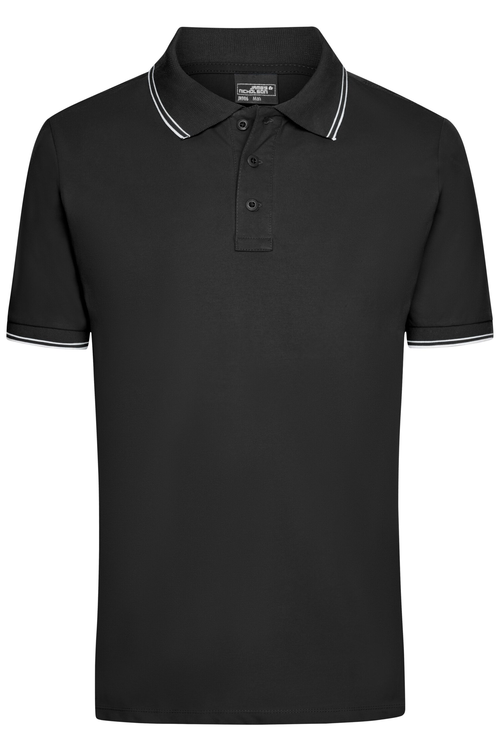 James & Nicholson Men's Polo JN986 - black/white