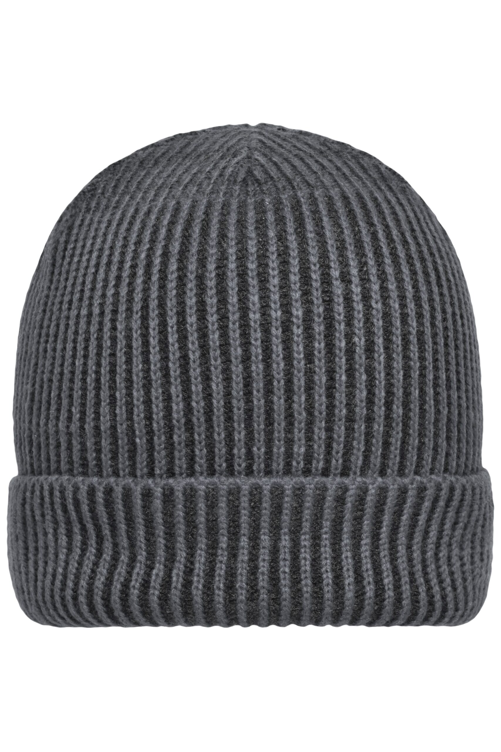 myrtle beach Ribbed Beanie MB7988 - anthracite/black