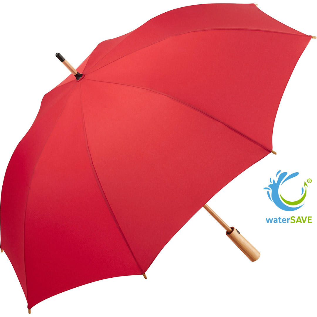 Fare AC midsize bamboo paraplu ÖkoBrella 7379 - red wS